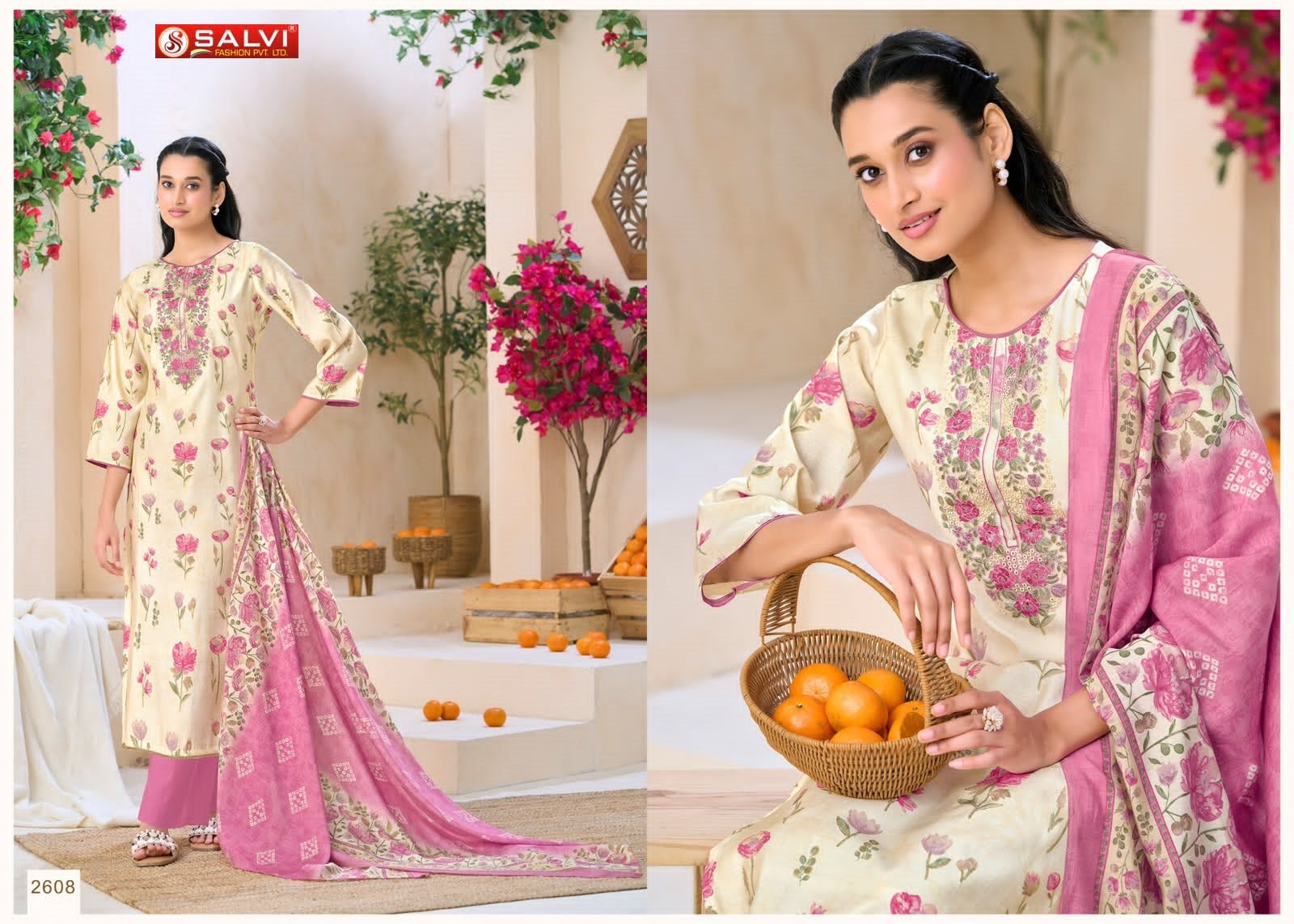 Selvina Silk Vol 26 Once Again Salvi Fashion Modal Silk Pant Style Suits Wholesale Rate