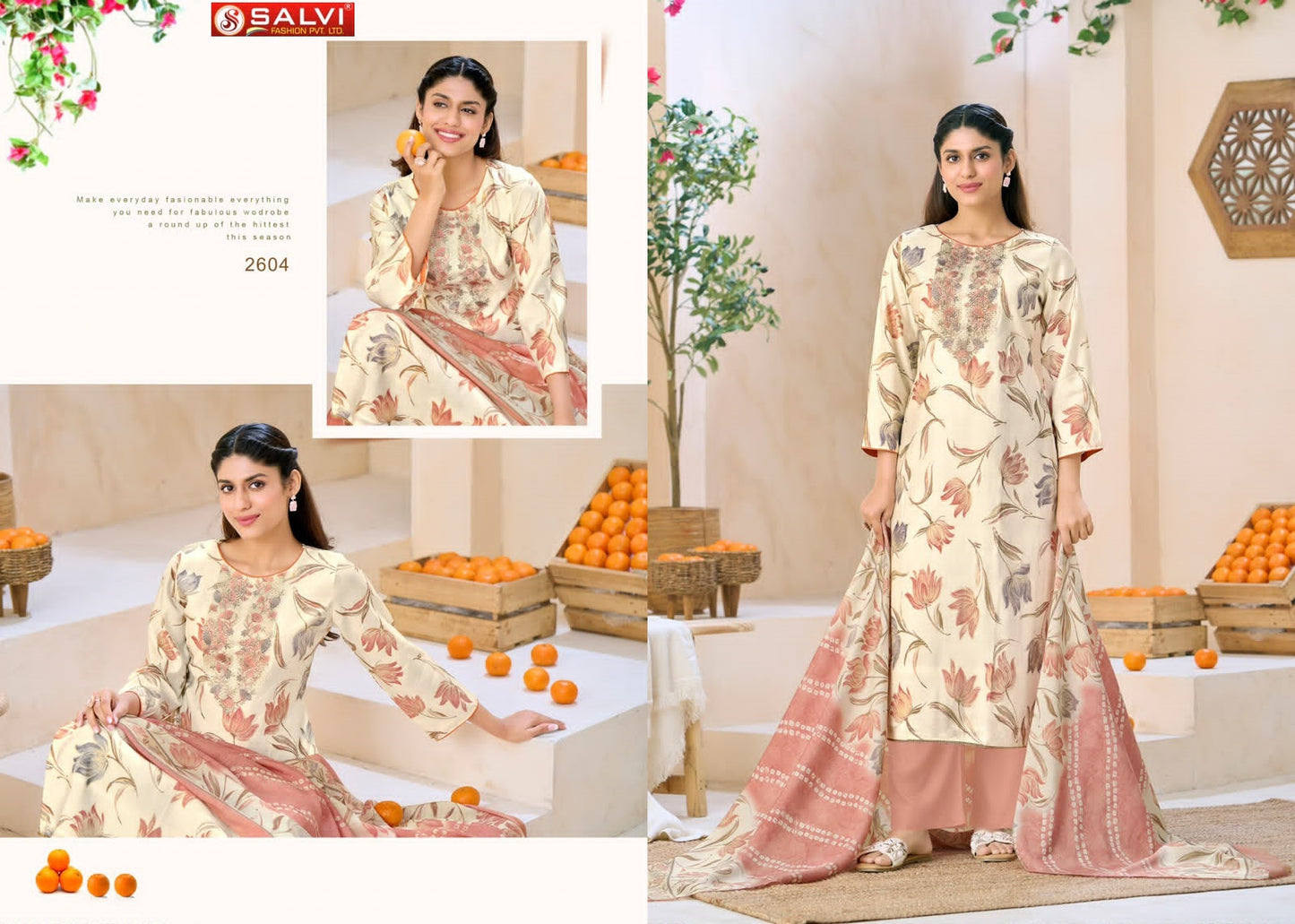 Selvina Silk Vol 26 Once Again Salvi Fashion Modal Silk Pant Style Suits Wholesale Rate