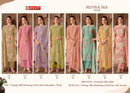 Selvina Silk Vol 28 Salvi Fashion Pant Style Suits Manufacturer India