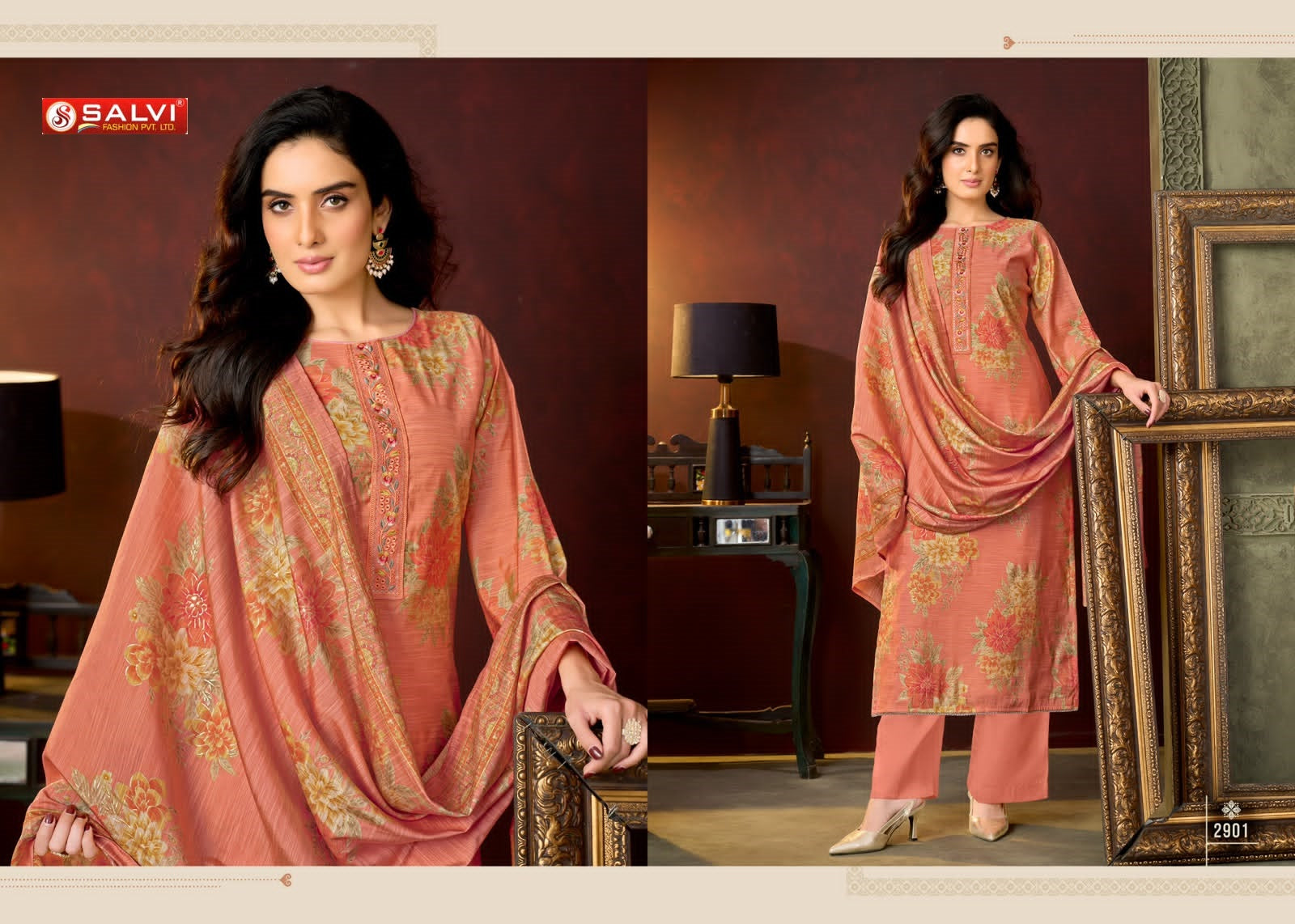 Selvina Silk Vol 29 Salvi Fashion Pant Style Suits Supplier Ahmedabad