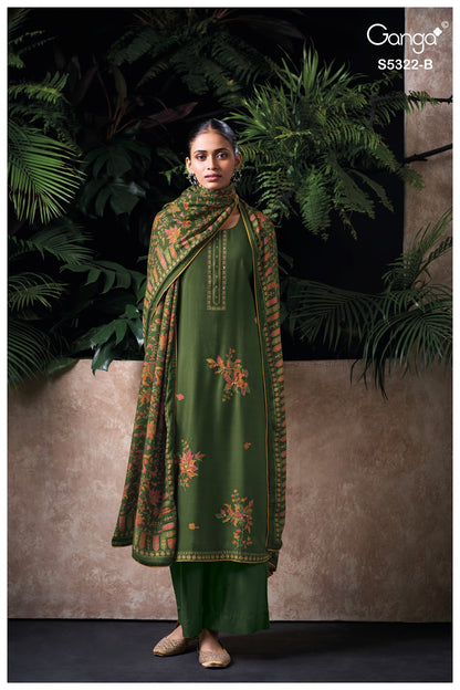 Selyra S5322 Ganga Wool Pashmina Suits Wholesale Rate