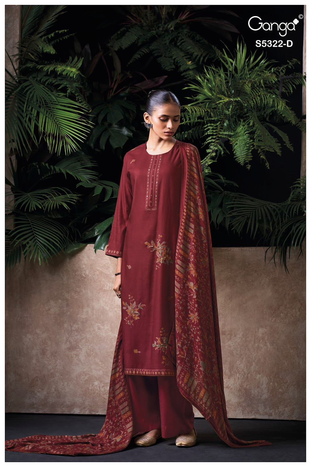 Selyra S5322 Ganga Wool Pashmina Suits Wholesale Rate