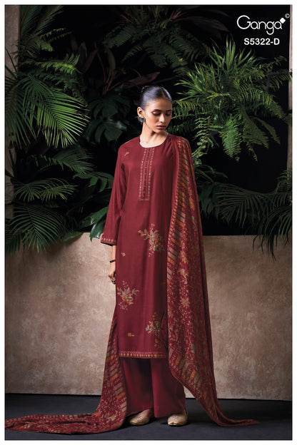 Selyra S5322 Ganga Wool Pashmina Suits Wholesale Rate