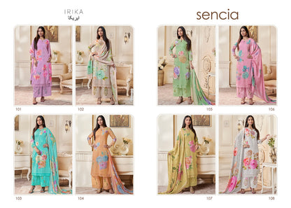 Sencia Irika Cotton Cambric Plazzo Style Suits Manufacturer