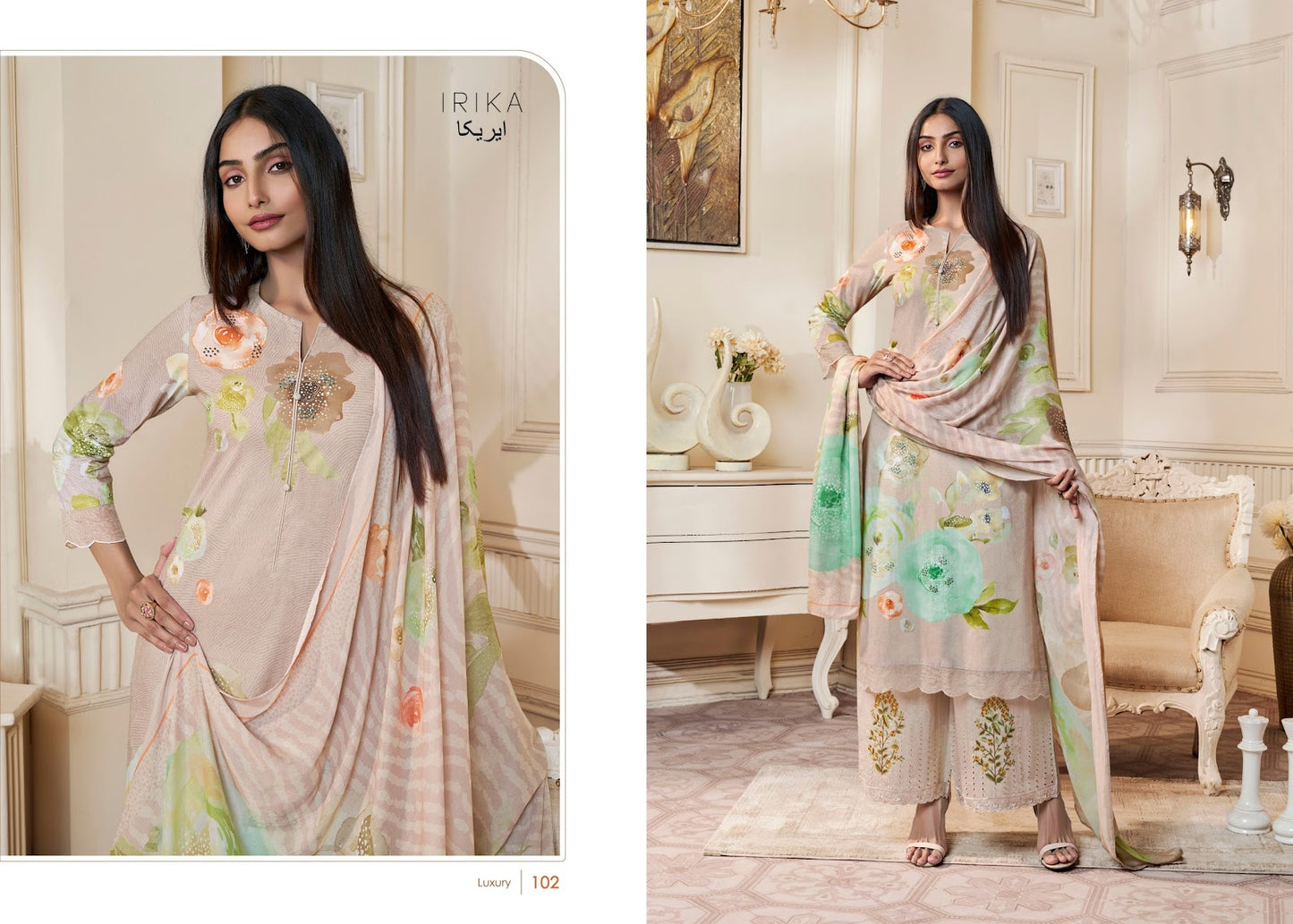 Sencia Irika Cotton Cambric Plazzo Style Suits Manufacturer