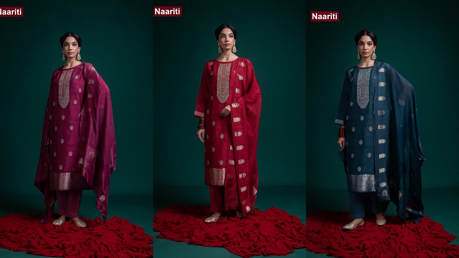 Senia 2776 Naariti Raw Silk Pant Style Suits Supplier India