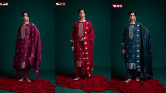 Senia 2776 Naariti Raw Silk Pant Style Suits Supplier India