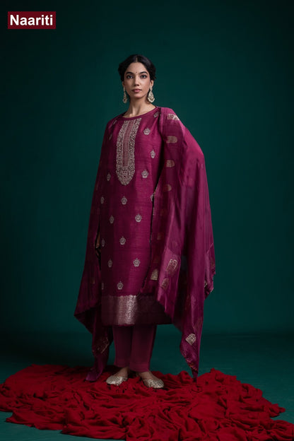 Senia 2776 Naariti Raw Silk Pant Style Suits Supplier India