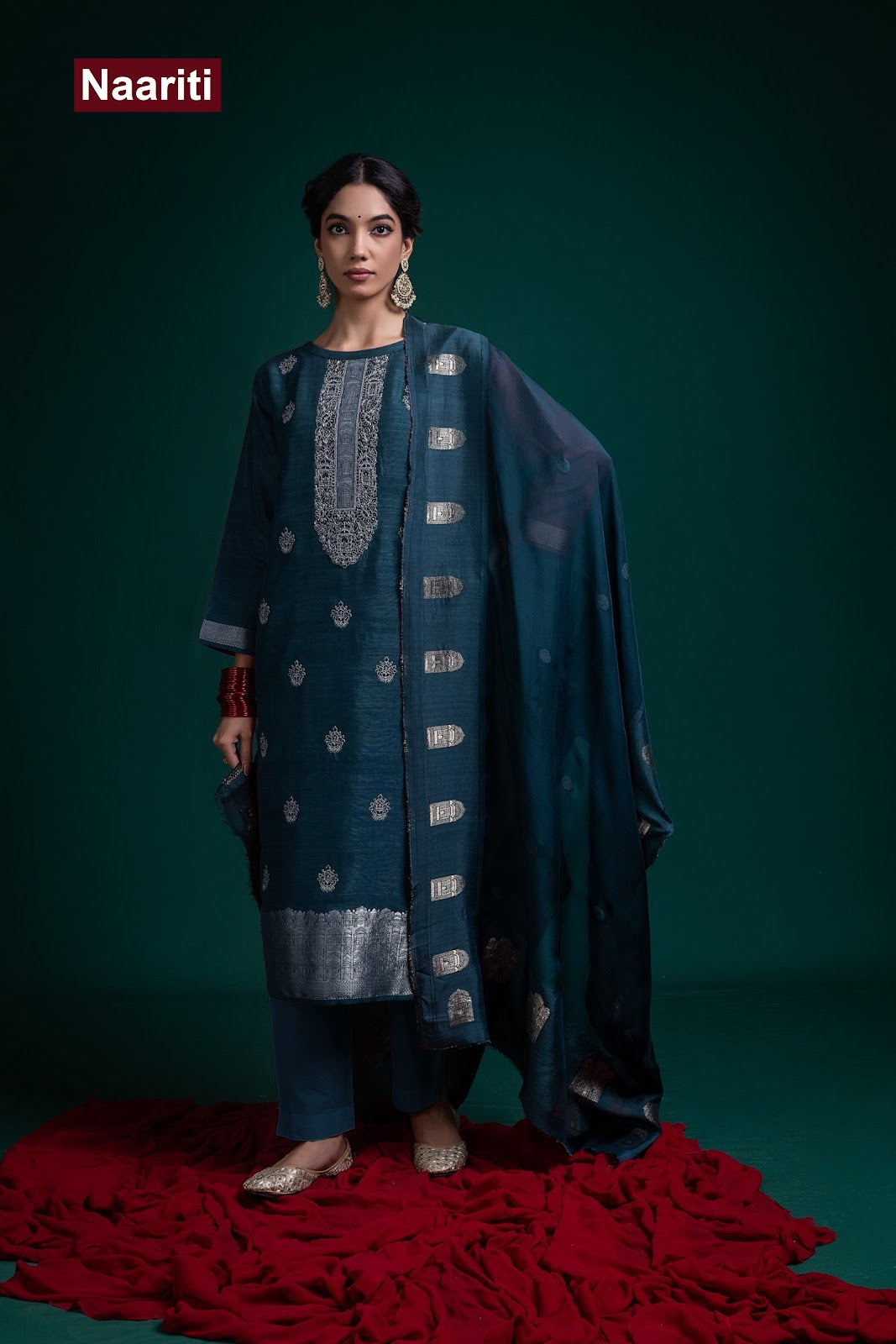 Senia 2776 Naariti Raw Silk Pant Style Suits Supplier India