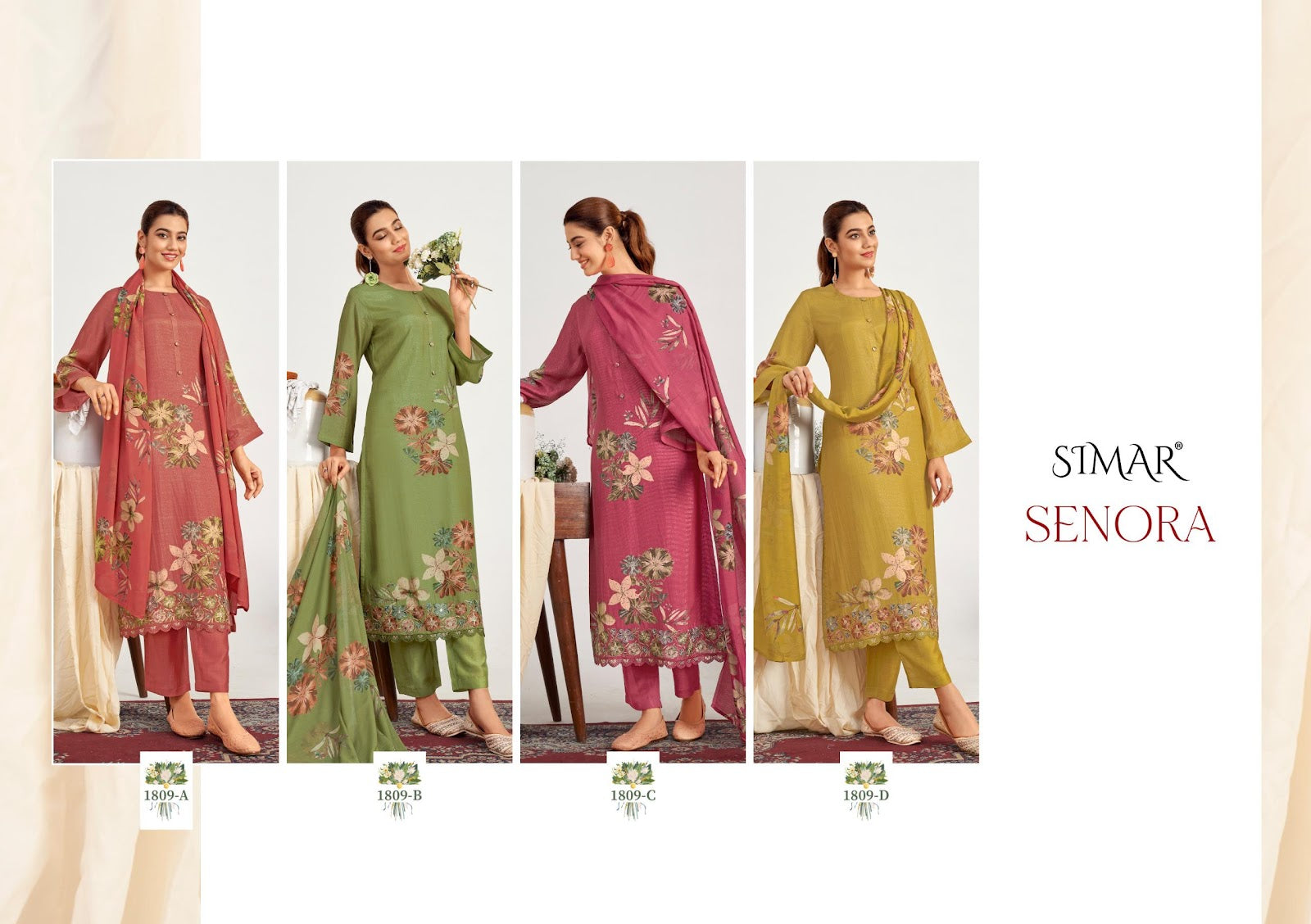 Senora Simar Pant Style Suits Wholesaler