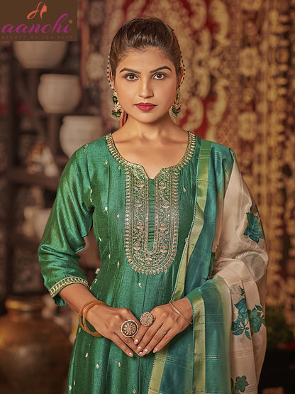 Senorita Aanchi Vichitra Silk Readymade Anarkali Suits Exporter Ahmedabad