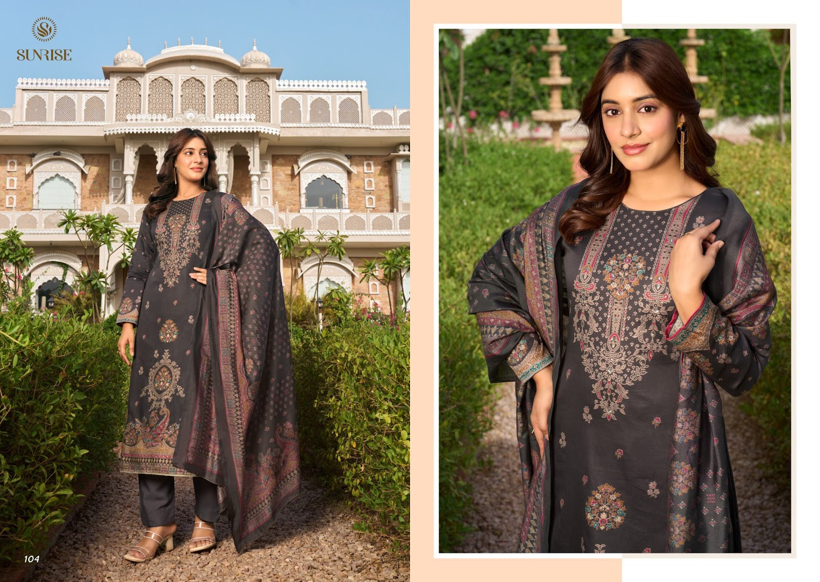 Senorita Sunrise Jam Satin Pant Style Suits Wholesaler