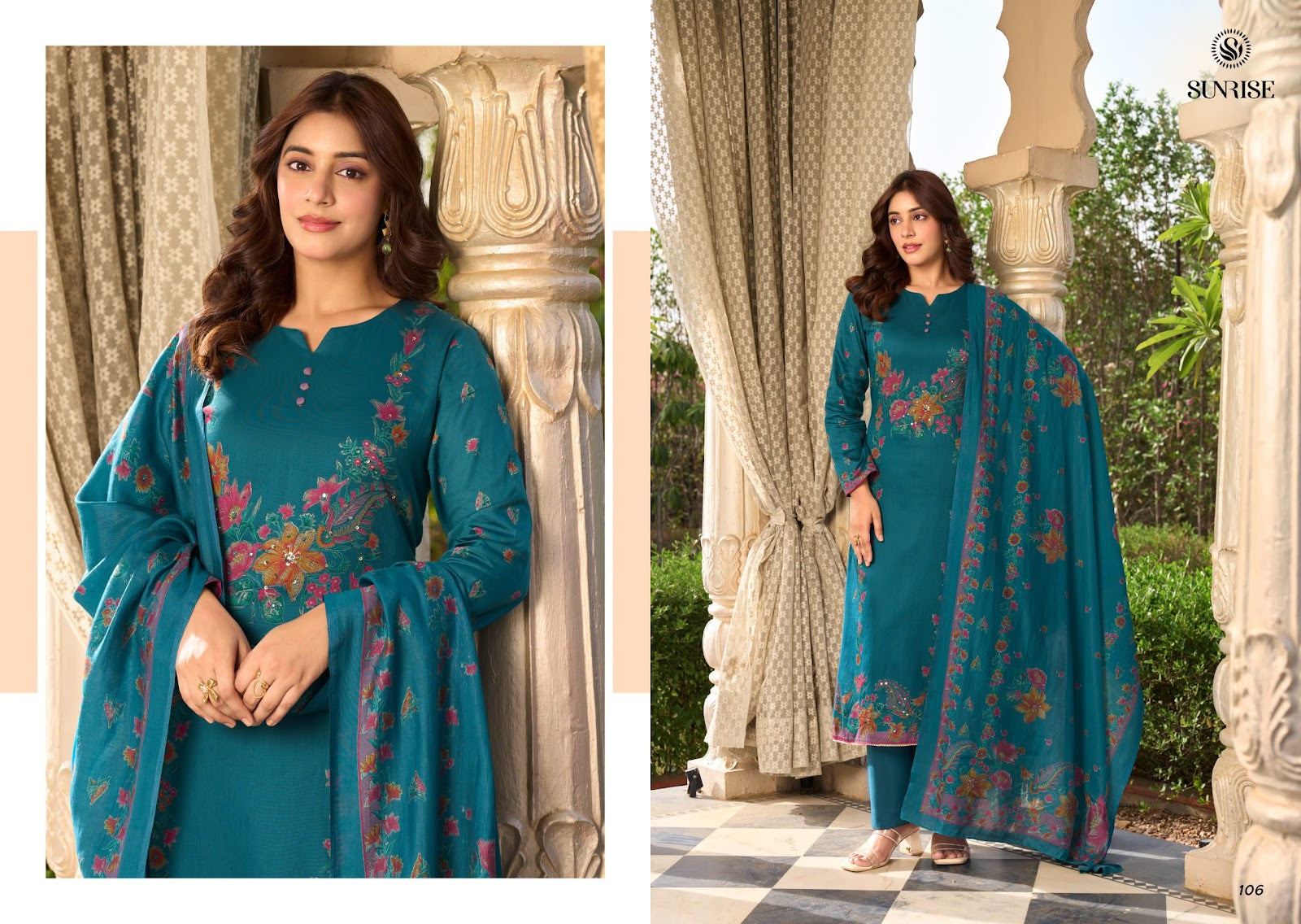 Senorita Sunrise Jam Satin Pant Style Suits Wholesaler