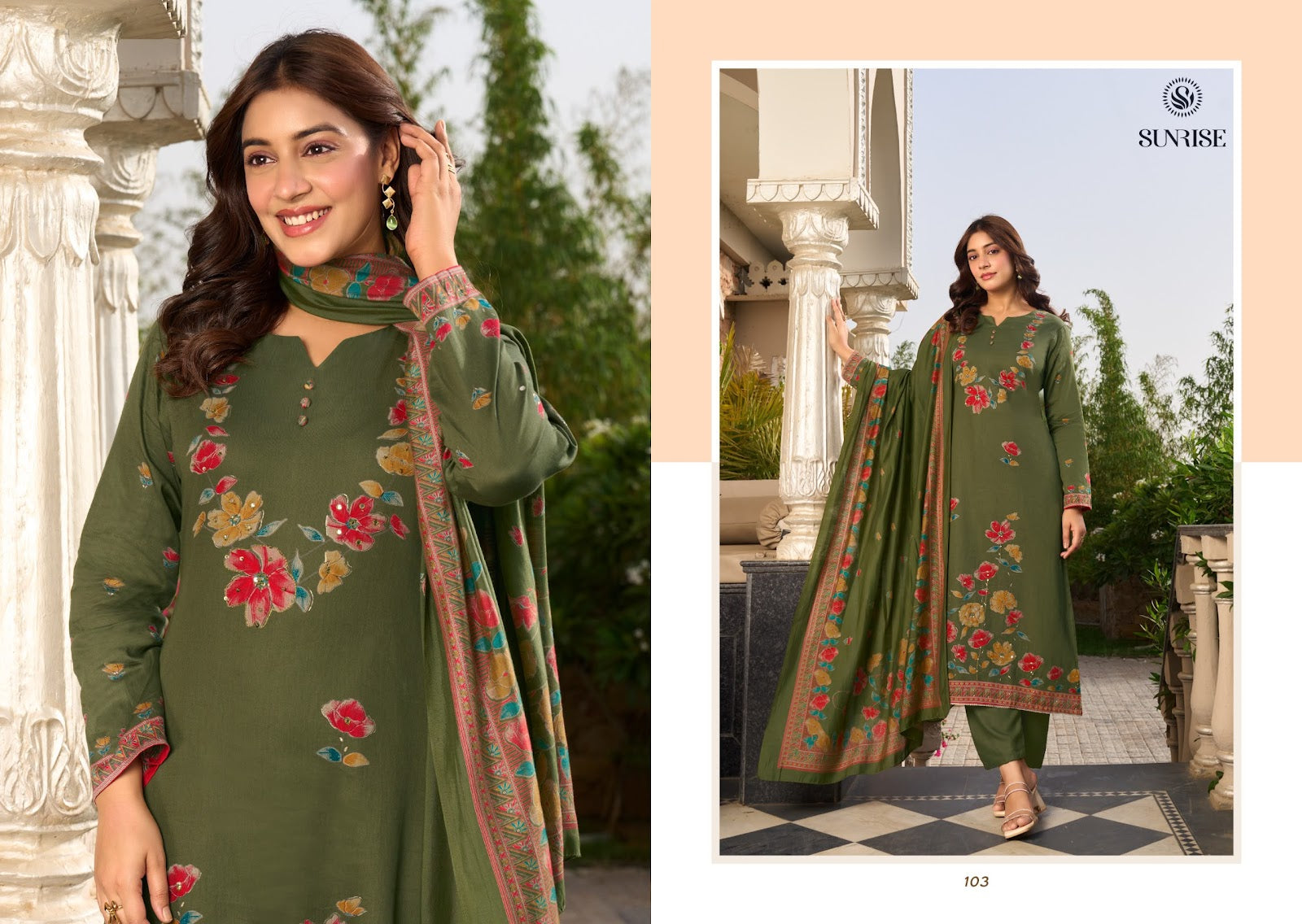 Senorita Sunrise Jam Satin Pant Style Suits Wholesaler