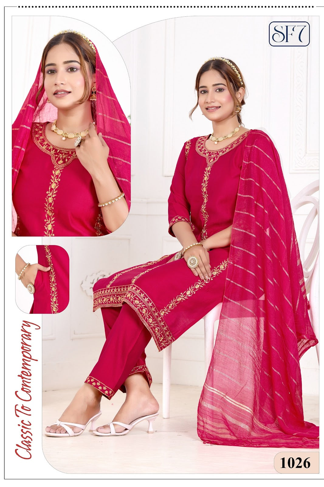 Senorita Vol 4 Sf7 Vetican Readymade Pant Style Suits Wholesale