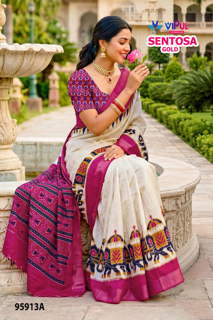Sentosa Gold Vipul Soft Silk Sarees Wholesaler Ahmedabad