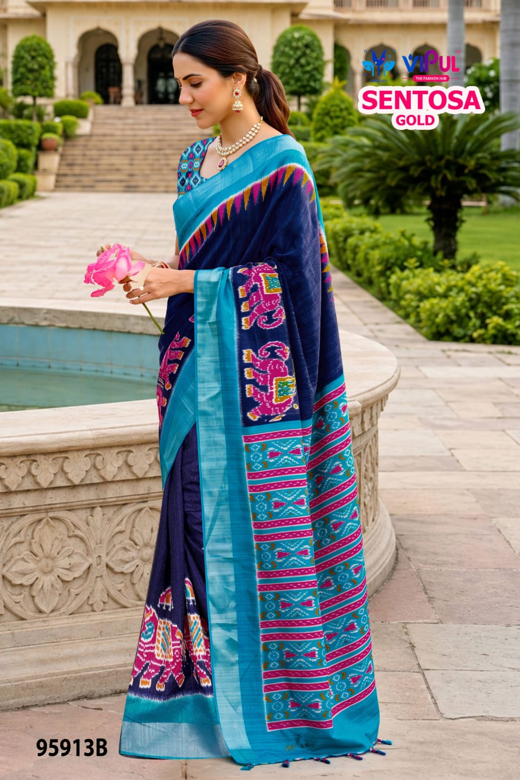 Sentosa Gold Vipul Soft Silk Sarees Wholesaler Ahmedabad
