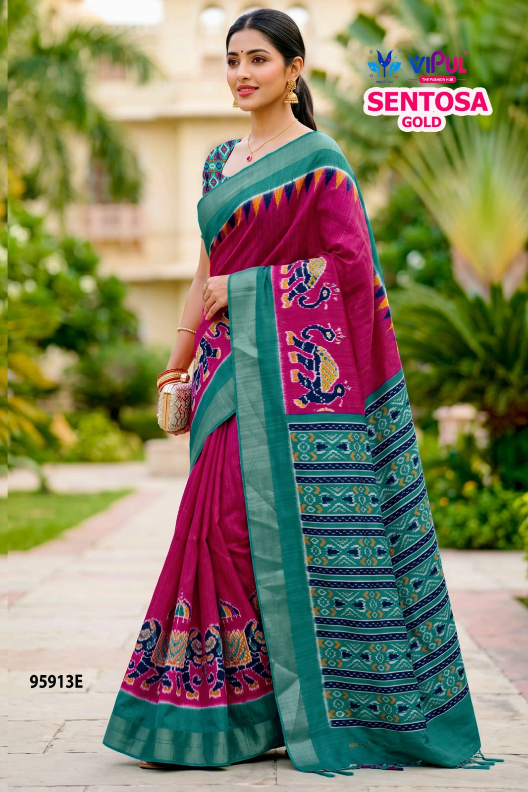 Sentosa Gold Vipul Soft Silk Sarees Wholesaler Ahmedabad