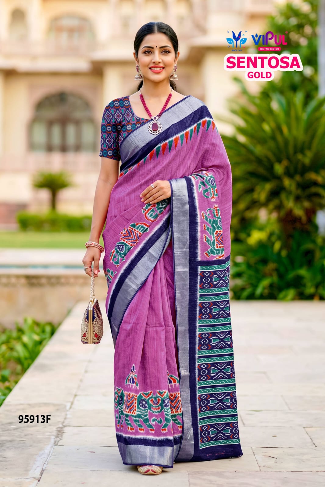 Sentosa Gold Vipul Soft Silk Sarees Wholesaler Ahmedabad