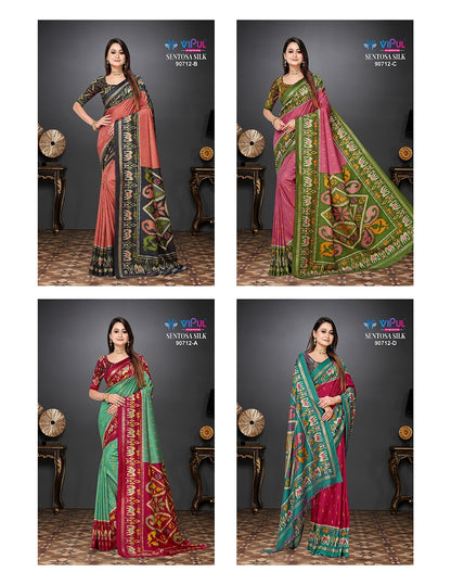 Sentosa Silk 90712 Vipul Soft Silk Sarees Manufacturer Ahmedabad