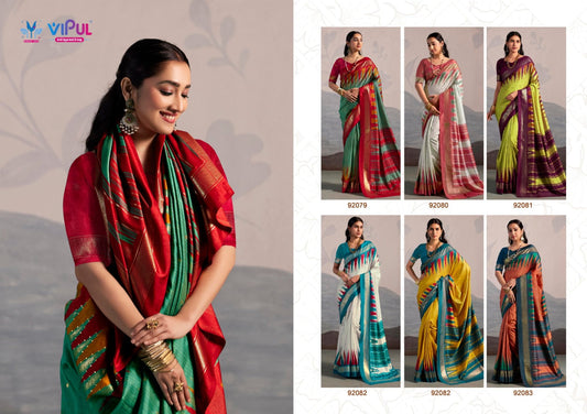 Sentosa Silk 92079-92083 Vipul Sarees Manufacturer Gujarat