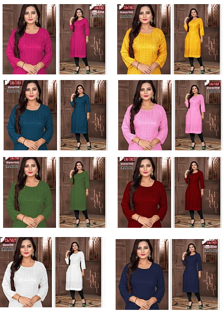 Sequence Work 221124 Ayg Straight Cut Kurtis Wholesale Price