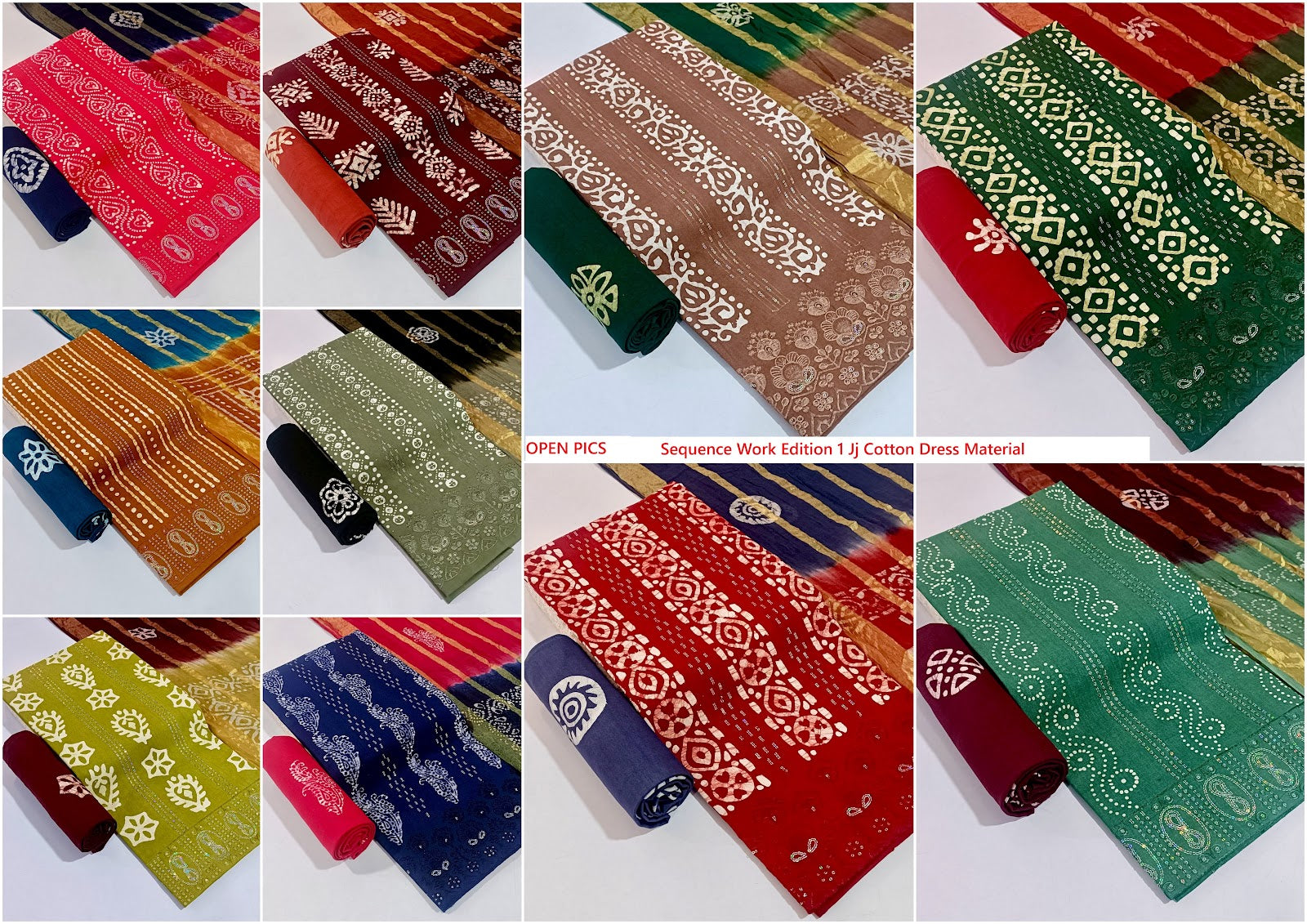 Sequence Work Edition 1 Jj Cambric Cotton Dress Material Supplier Gujarat