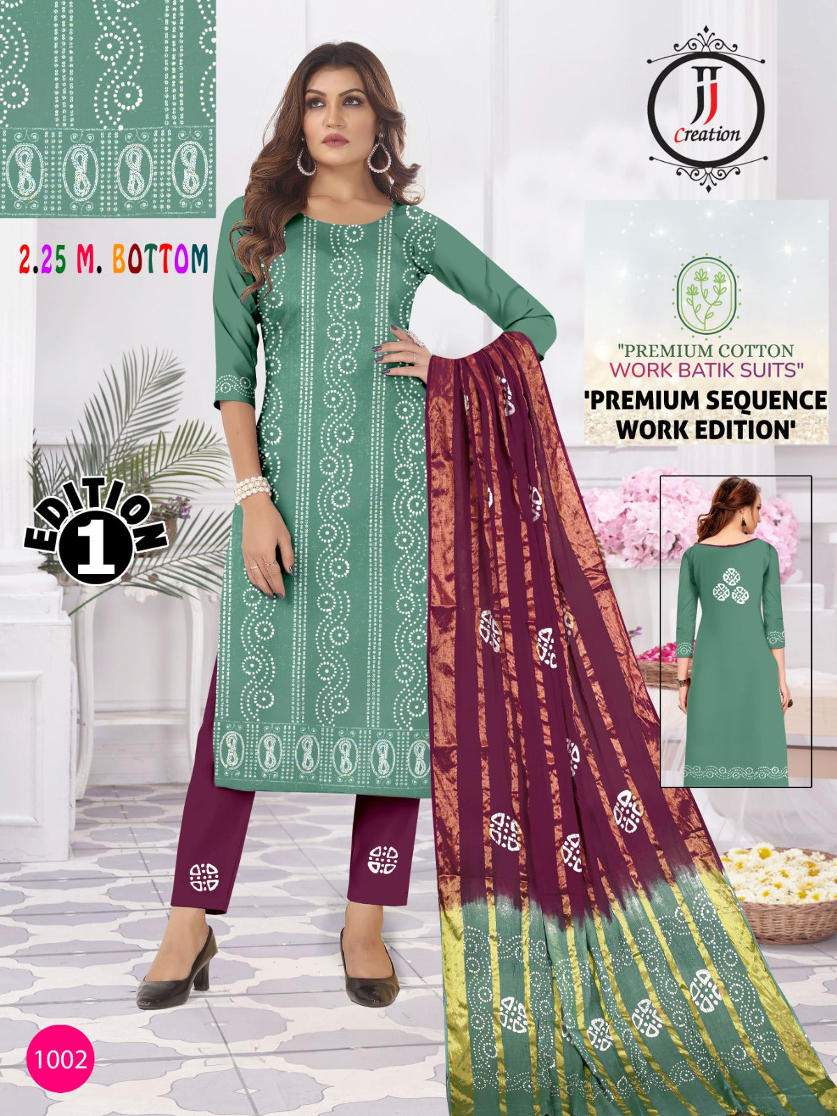 Sequence Work Edition 1 Jj Cambric Cotton Dress Material Supplier Gujarat