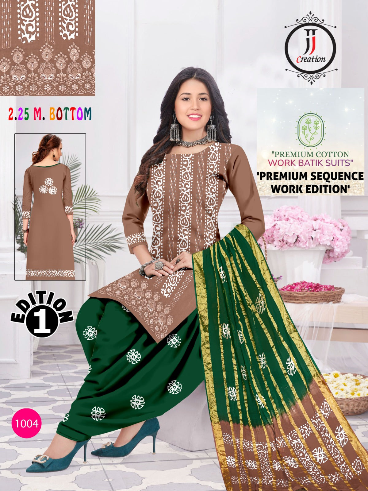 Sequence Work Edition 1 Jj Cambric Cotton Dress Material Supplier Gujarat