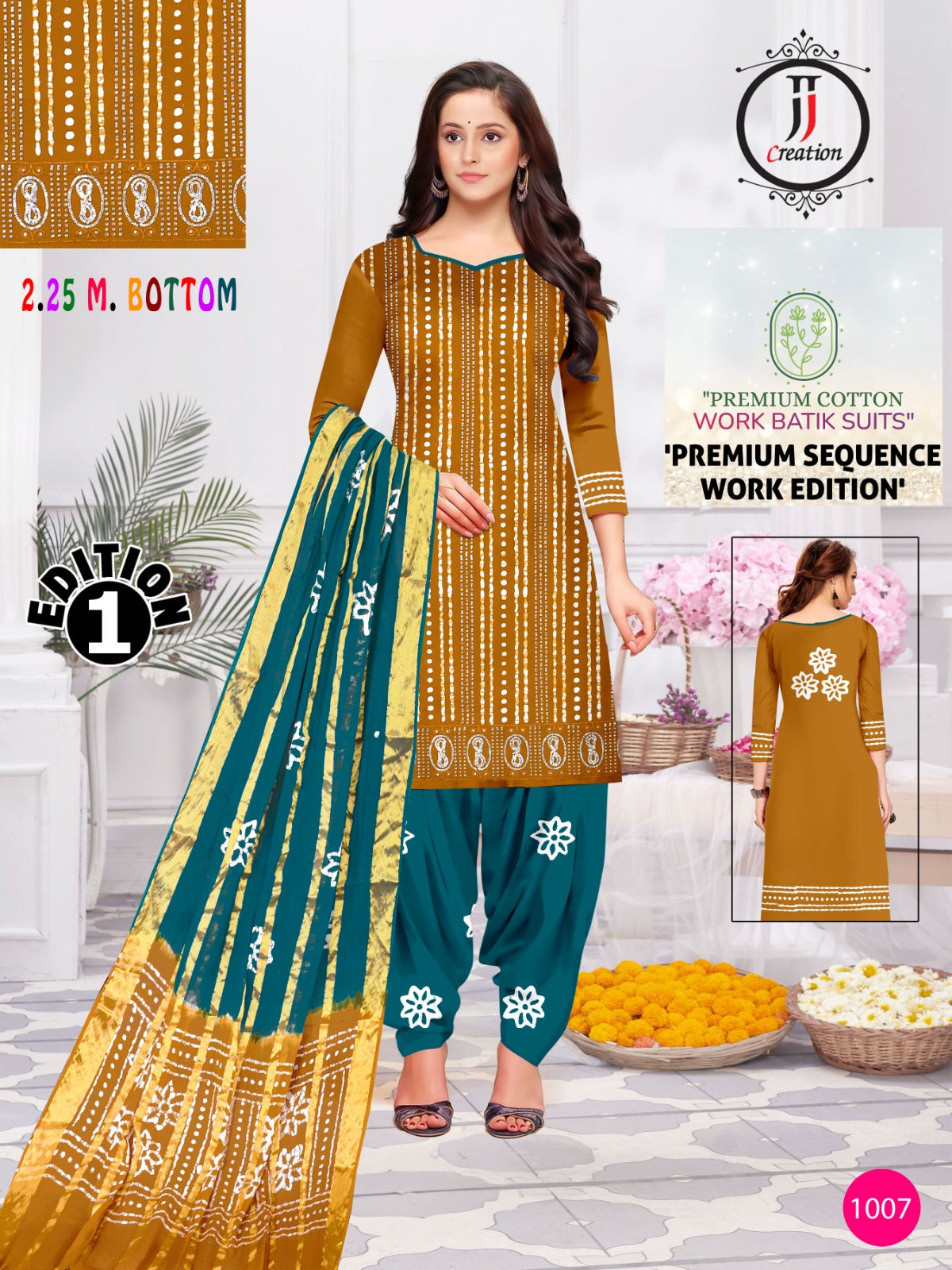 Sequence Work Edition 1 Jj Cambric Cotton Dress Material Supplier Gujarat