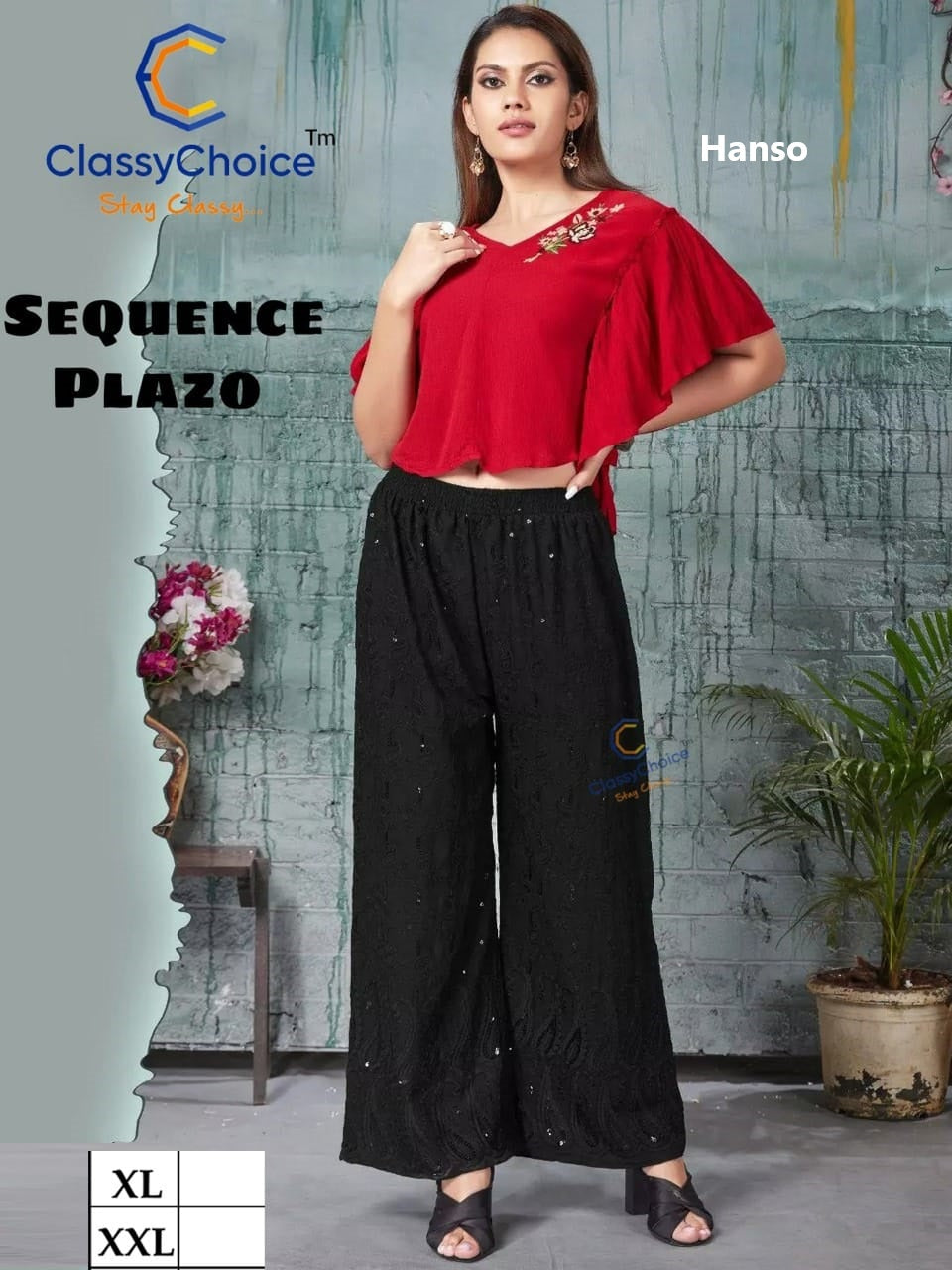 Sequence Work Hanso Branded Palazzo Exporter