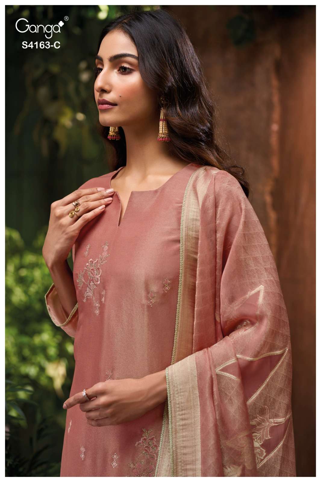 Seren 4163 Ganga Bemberg Silk Pant Style Suits Manufacturer Ahmedabad