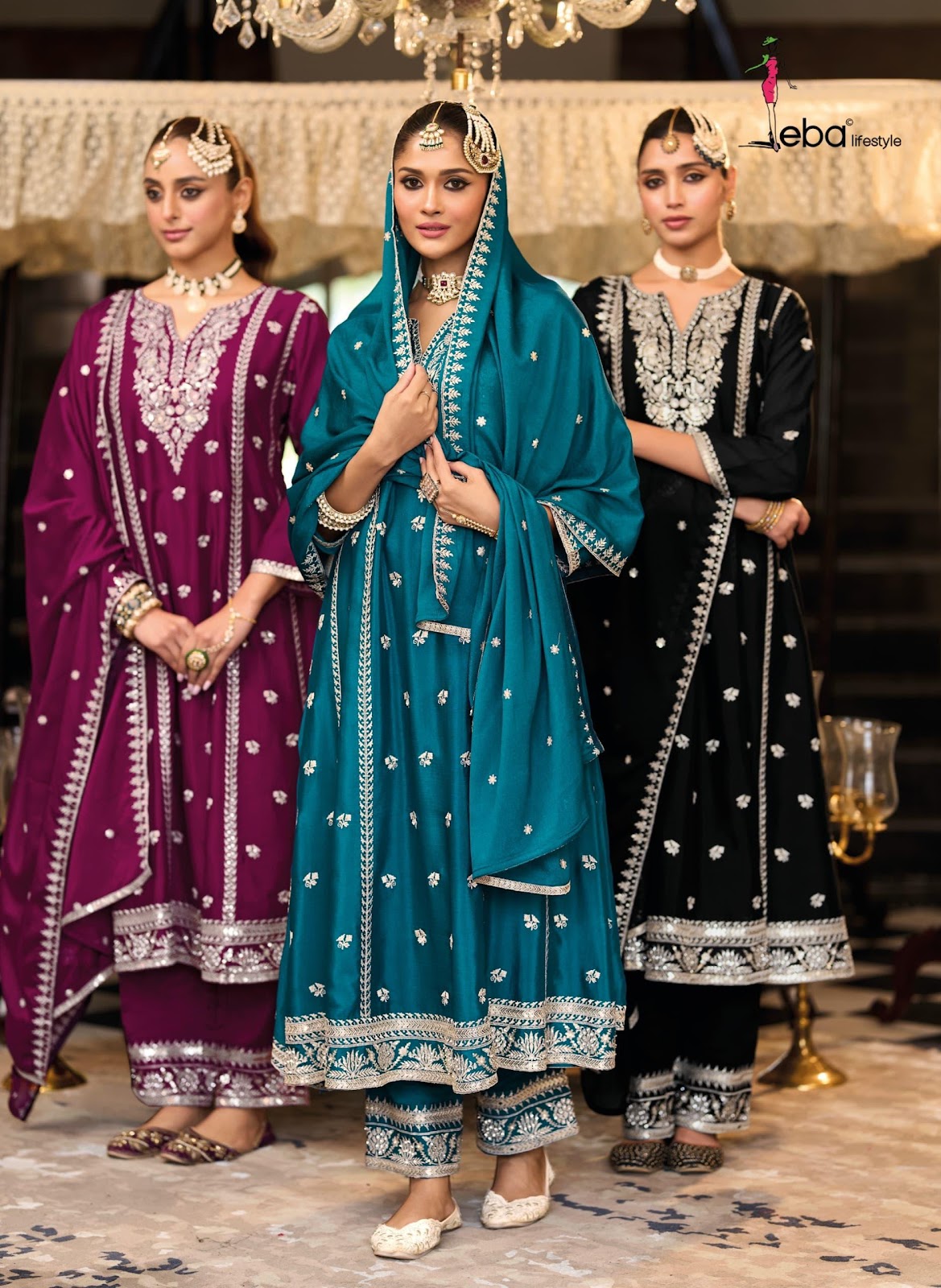 Serena Eba Lifestyle Chinnon Pakistani Readymade Suits Wholesaler Gujarat