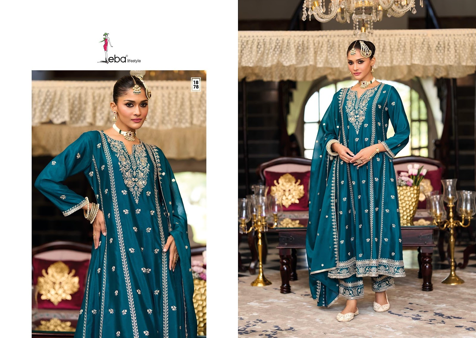 Serena Eba Lifestyle Chinnon Pakistani Readymade Suits Wholesaler Gujarat
