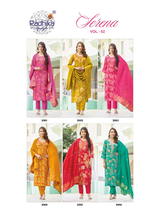 Serena Vol 2 Radhika Lifestyle Roman Readymade Pant Style Suits Wholesale Price