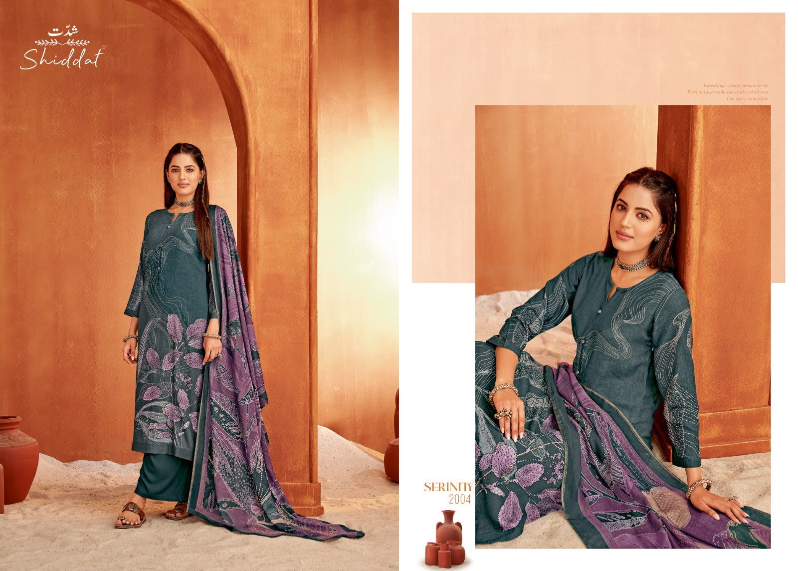 Serenity Shiddat Esta Designs Pashmina Suits Wholesale Price