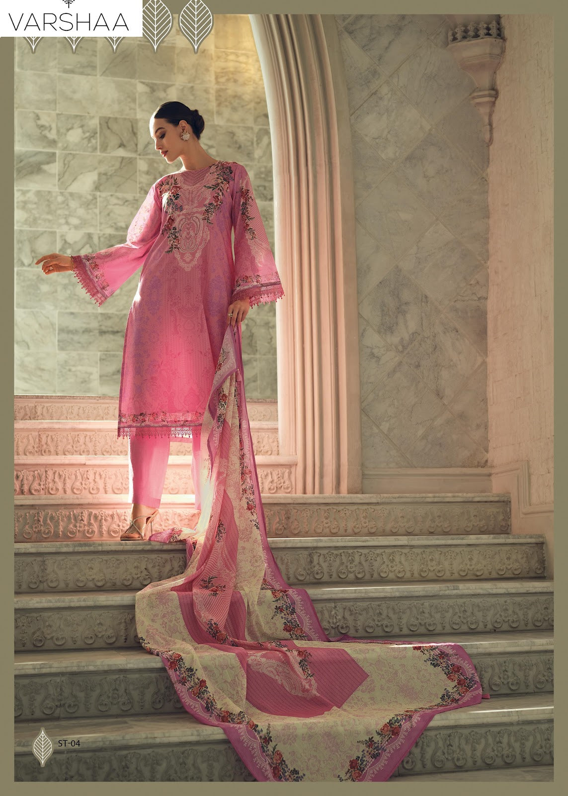 Serenity Varsha Fashions Cotton Pant Style Suits Supplier Ahmedabad