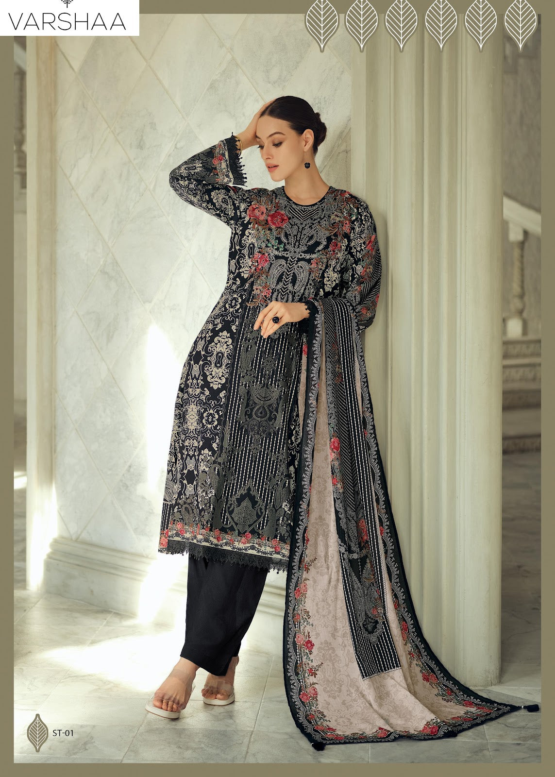 Serenity Varsha Fashions Cotton Pant Style Suits Supplier Ahmedabad