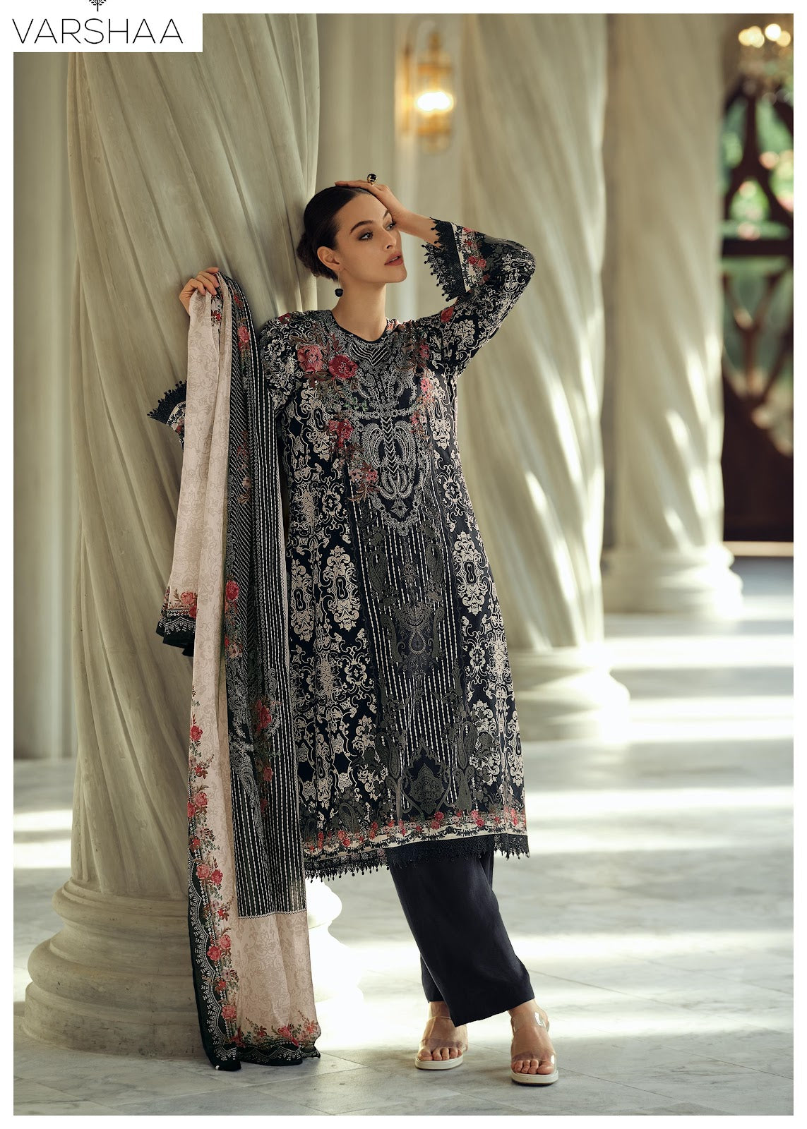 Serenity Varsha Fashions Cotton Pant Style Suits Supplier Ahmedabad