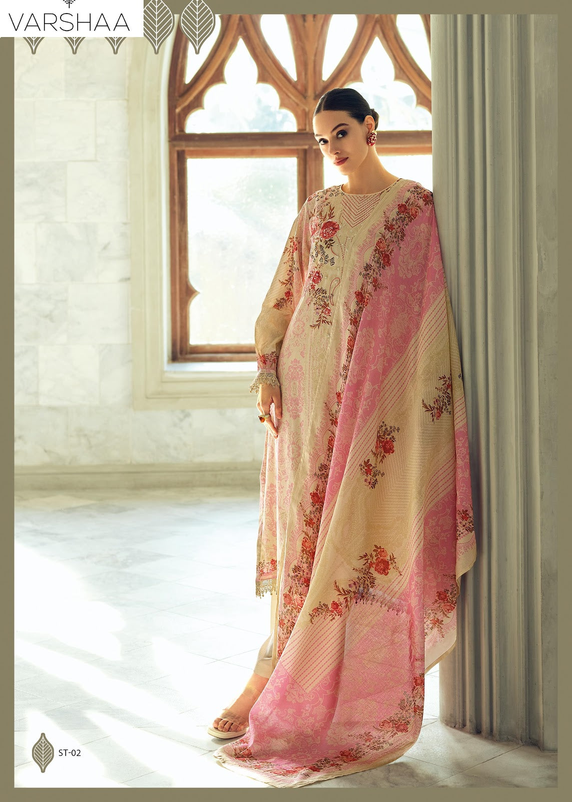 Serenity Varsha Fashions Cotton Pant Style Suits Supplier Ahmedabad