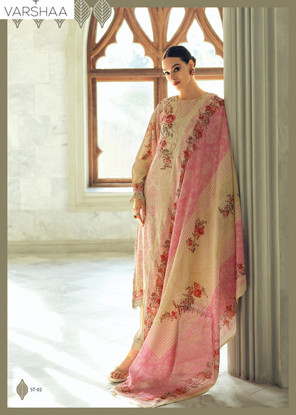 Serenity Varsha Fashions Cotton Pant Style Suits Supplier Ahmedabad