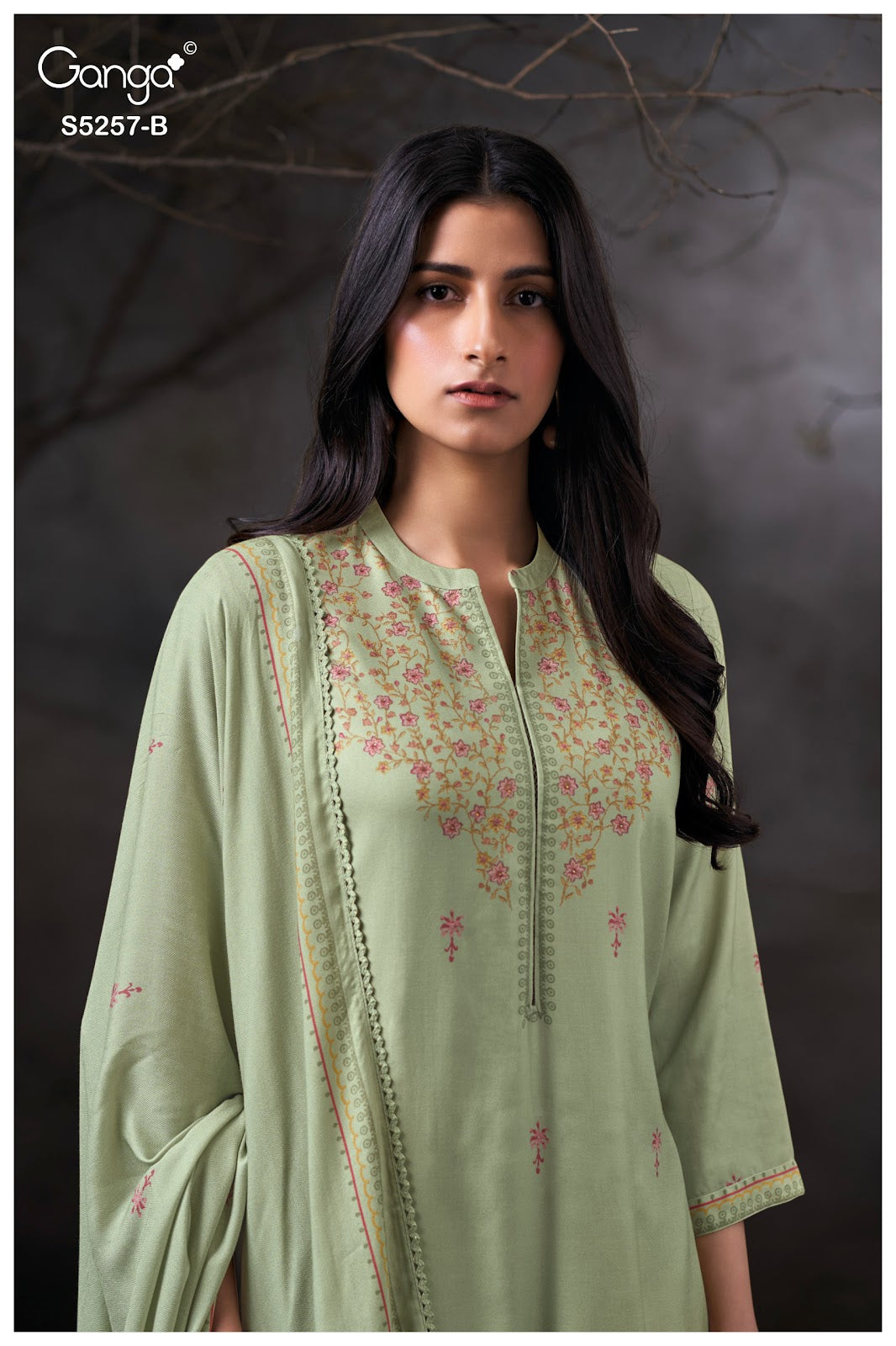Seresa S5257 Ganga Wool Pashmina Suits Supplier Ahmedabad