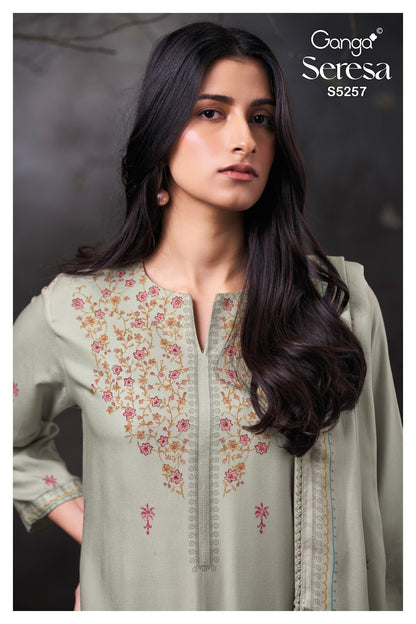 Seresa S5257 Ganga Wool Pashmina Suits Supplier Ahmedabad
