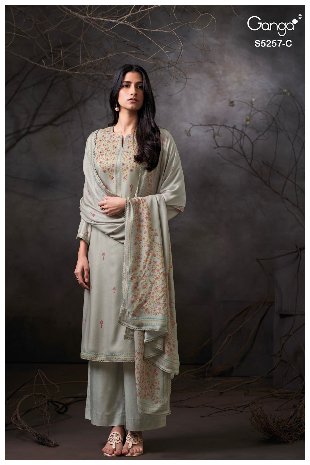 Seresa S5257 Ganga Wool Pashmina Suits Supplier Ahmedabad