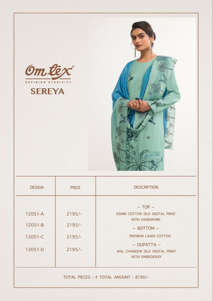 Sereya Omtex Cotton Silk Pant Style Suits Manufacturer Ahmedabad