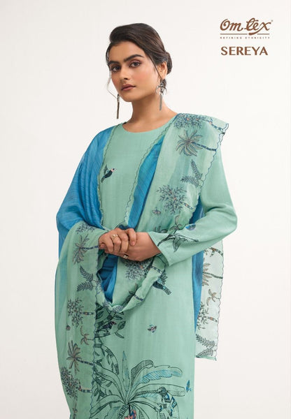 Sereya Omtex Cotton Silk Pant Style Suits Manufacturer Ahmedabad