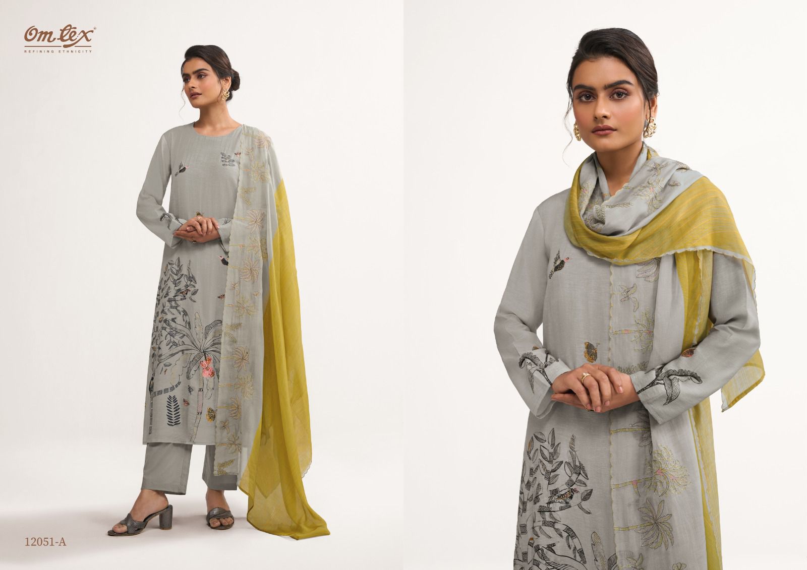 Sereya Omtex Cotton Silk Pant Style Suits Manufacturer Ahmedabad