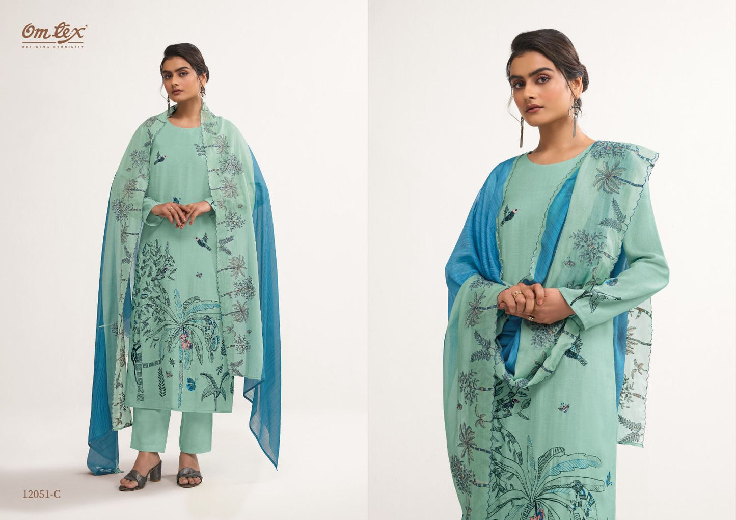 Sereya Omtex Cotton Silk Pant Style Suits Manufacturer Ahmedabad