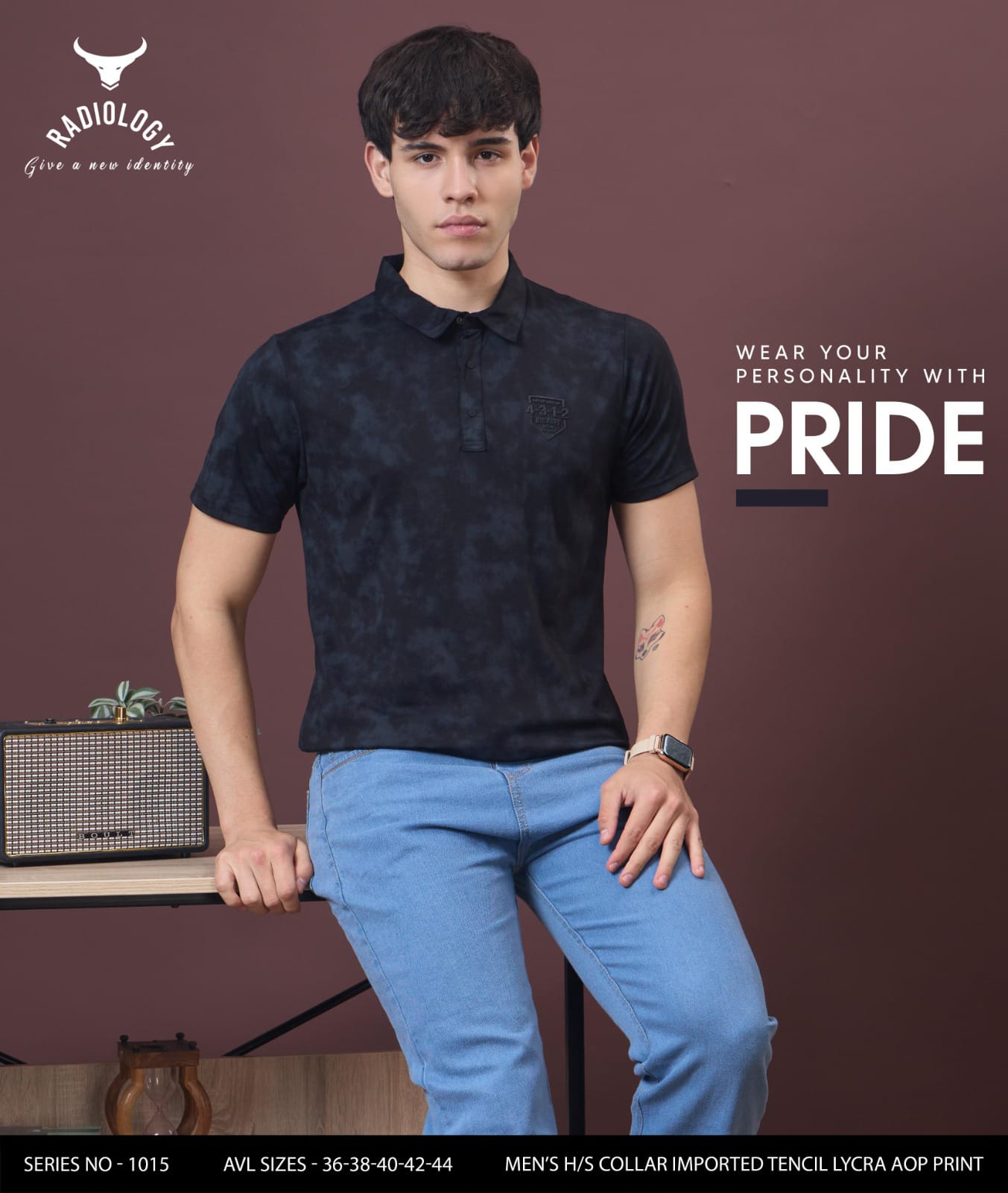 Series - 1015 Radiology Tencil Lycra Mens Tshirts Wholesaler Gujarat