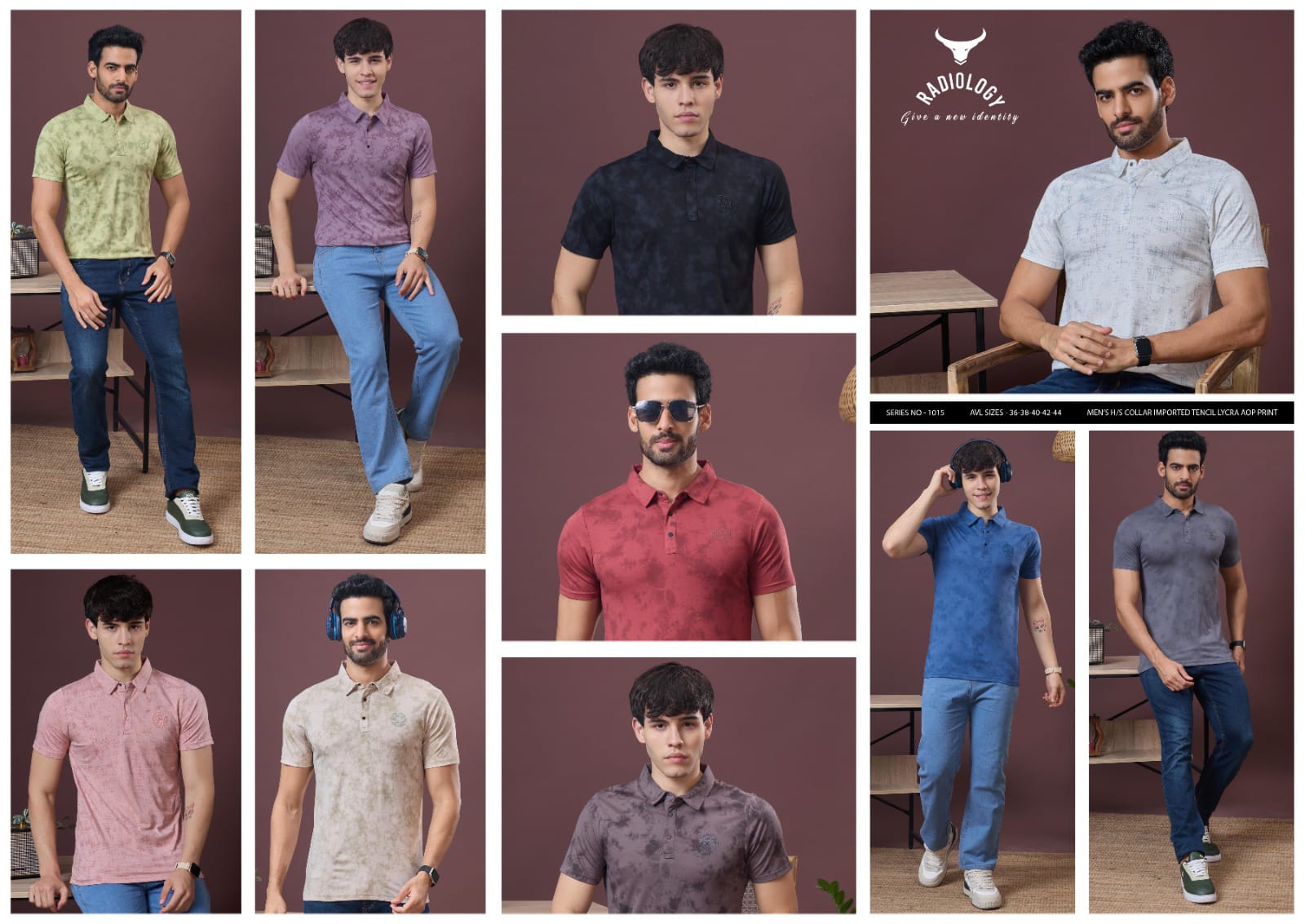 Series - 1015 Radiology Tencil Lycra Mens Tshirts Wholesaler Gujarat